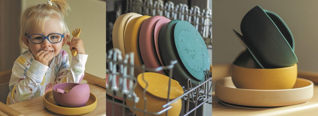 PETITE&MARS Silikonski tanjur s vakuumom 6 m+ Take&Match, Desert Sand