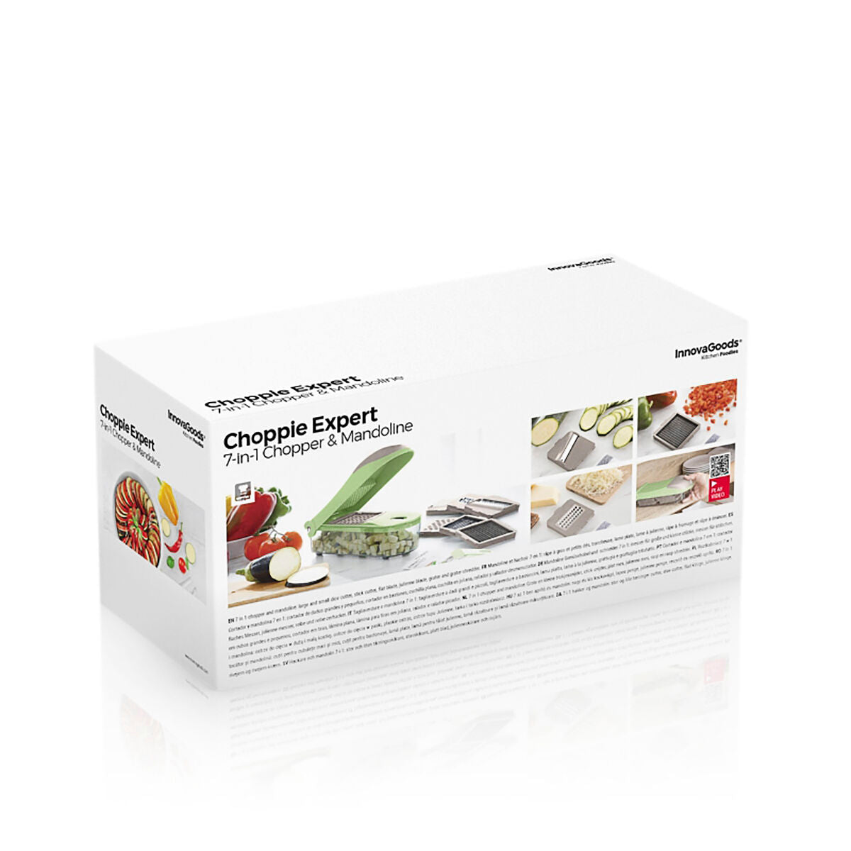 Rezač povrća, ribež i mandolina s receptima i dodacima 7 u 1 Choppie Expert InnovaGoods