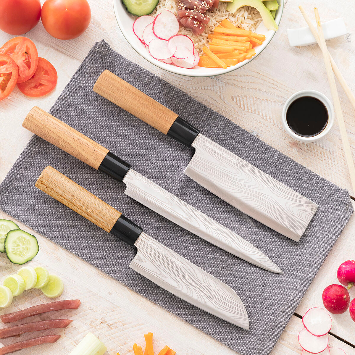 Set noževa s profesionalnom torbicom za prenošenje Damas·Q InnovaGoods