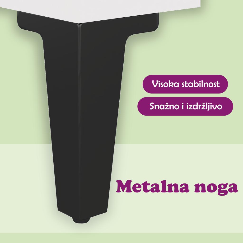Noćni ormarići 2 kom bijeli od konstruiranog drva