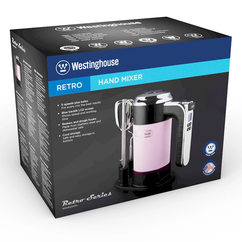 Westinghouse Retro Pink ručni mikser