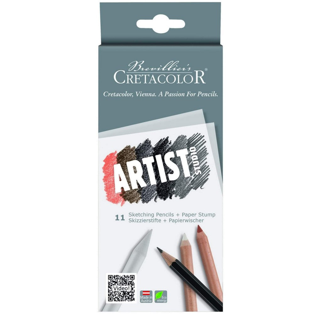 Umjetničke grafitne olovke Cretacolor artist studio za skiciranje 11-dijelni set u kartonskoj kutiji