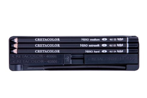 Umjetnički kpl za crtanje Cretacolor nero pocket 7 kom u metalnoj kutiji
