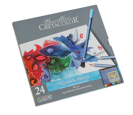 Umjetničke drvene bojice aquarel Cretacolor marino 24 kom u metalnoj kutiji