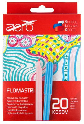Flomasteri Aero 20 kom u kartonskoj kutiji