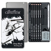 Umjetnički kpl za crtanje i skiciranje Deep Black Set Cretacolor 10 kom