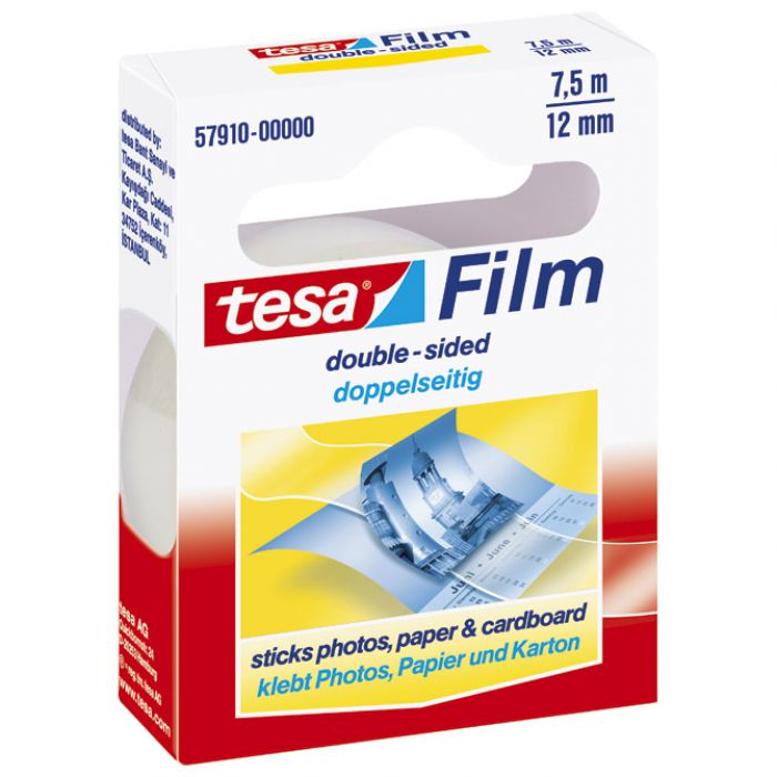 TRAKA LJEPLJIVA OBOSTRANA 12MM/7,5M TESAFILM TESA 57910 BLISTER