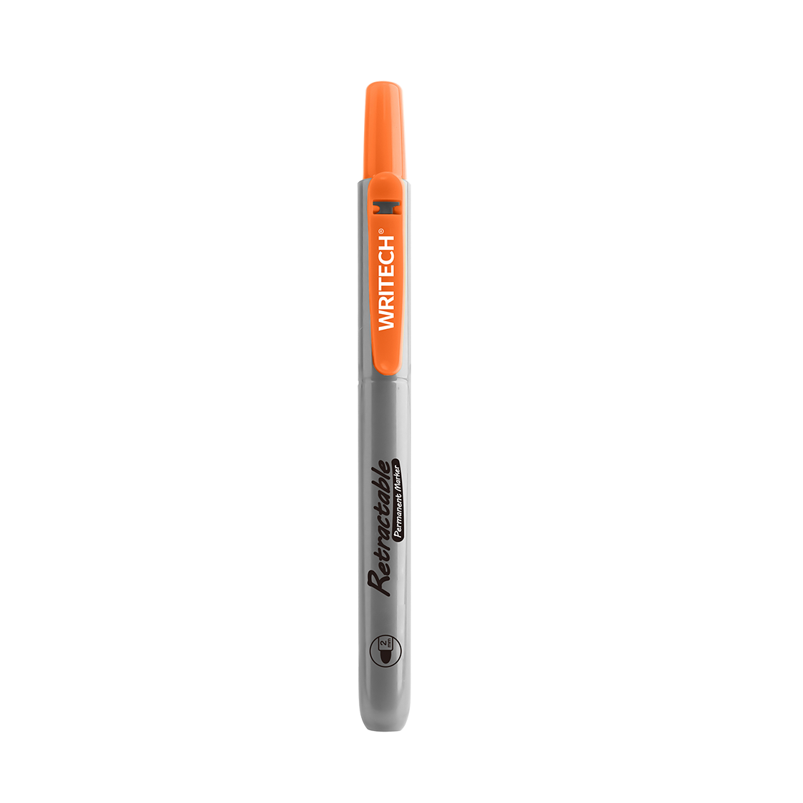 PERMANENTNI MARKER 2 mm okrugli vrh WRITECH W-805P CLICK NARANČASTI
