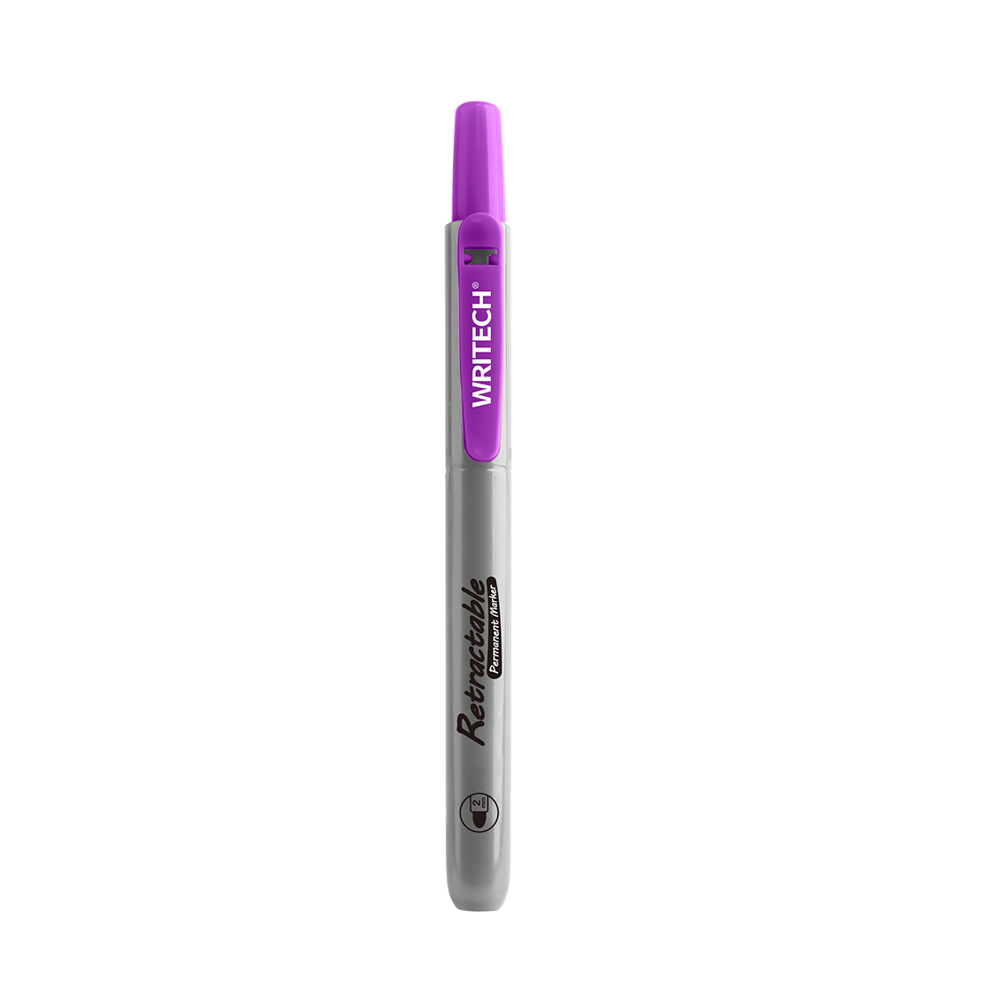 PERMANENTNI MARKER 2 mm okrugli vrh WRITECH W-805P CLICK LJUBIČASTI
