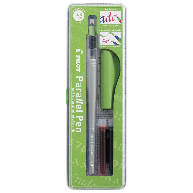 NALIVNO PERO ZA KALIGRAFIJO 3,8MM SET PARALLEL PEN PILOT FP3-38-SSN SIVO/ZELENO