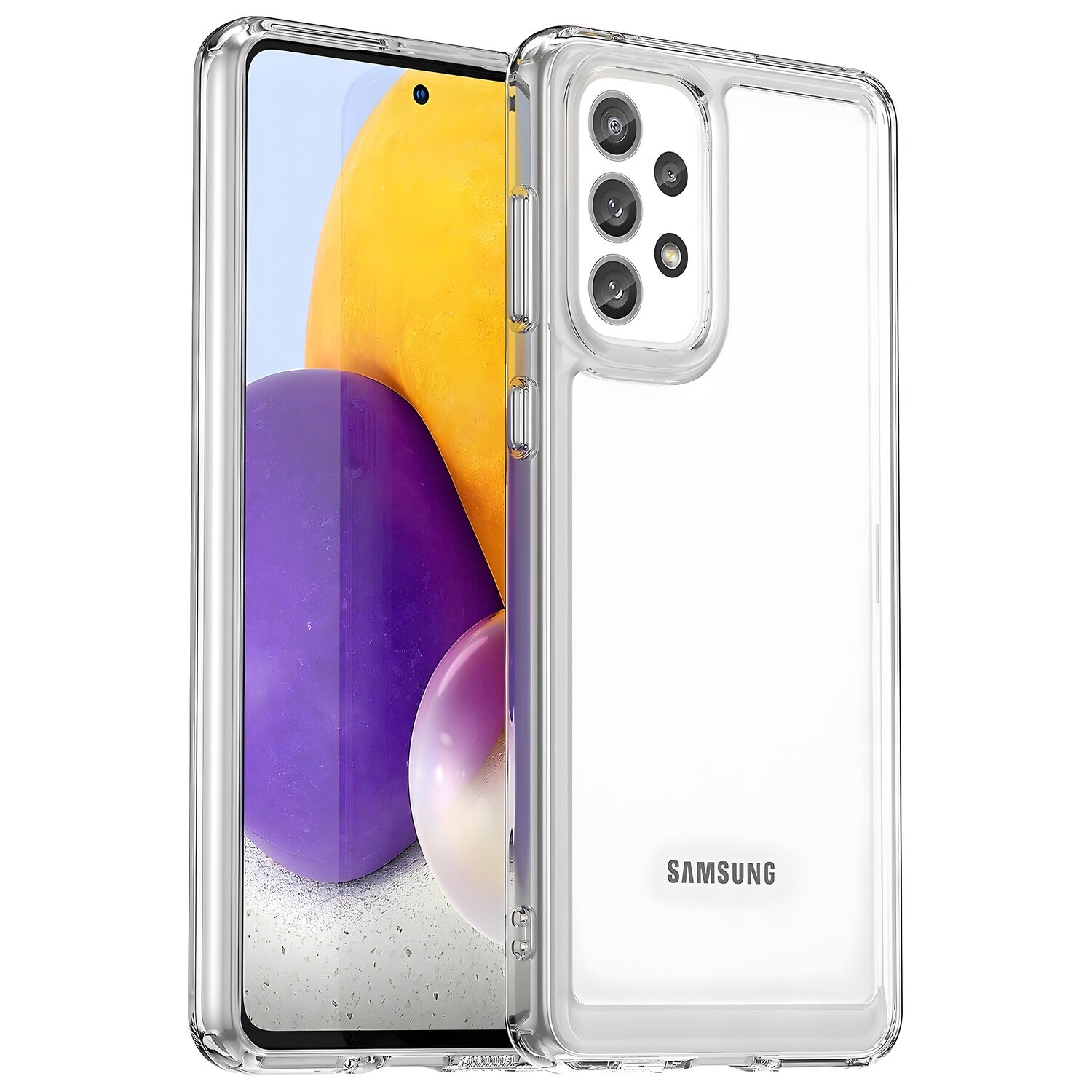 Silikonska futrola s ojačanim rubovima za Samsung Galaxy A73 - Prozirna KP18042