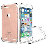 Silikonska futrola s ojačanim rubovima za Apple iPhone 6/iPhone 6s - Prozirna KP23566