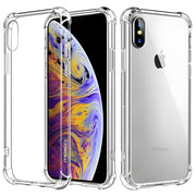Silikonska futrola s ojačanim rubovima za Apple iPhone X/iPhone XS - Prozirna KP23570