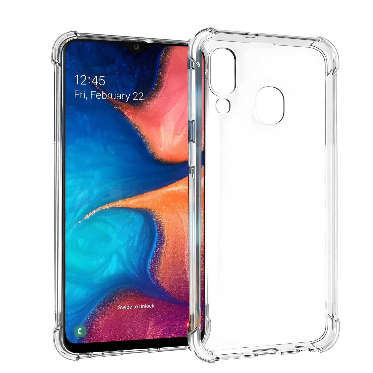 Silikonska futrola s ojačanim rubovima za Samsung Galaxy A02/Galaxy M02s - Prozirna KP23594