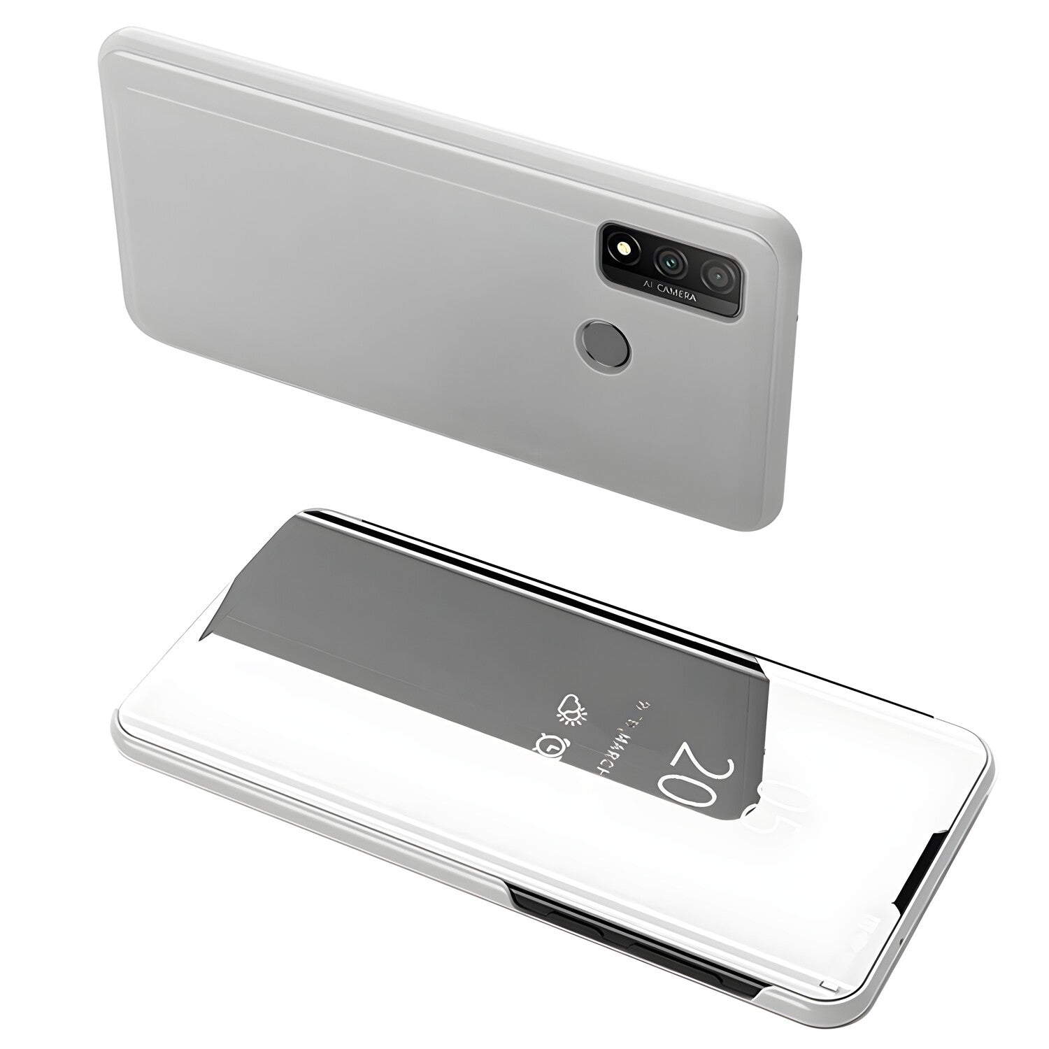 Futrola Clear View za Huawei P Smart 2020 - Srebrna KP8947