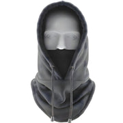 Zimska fleece balaklava s kapuljačom - Siva KP36874