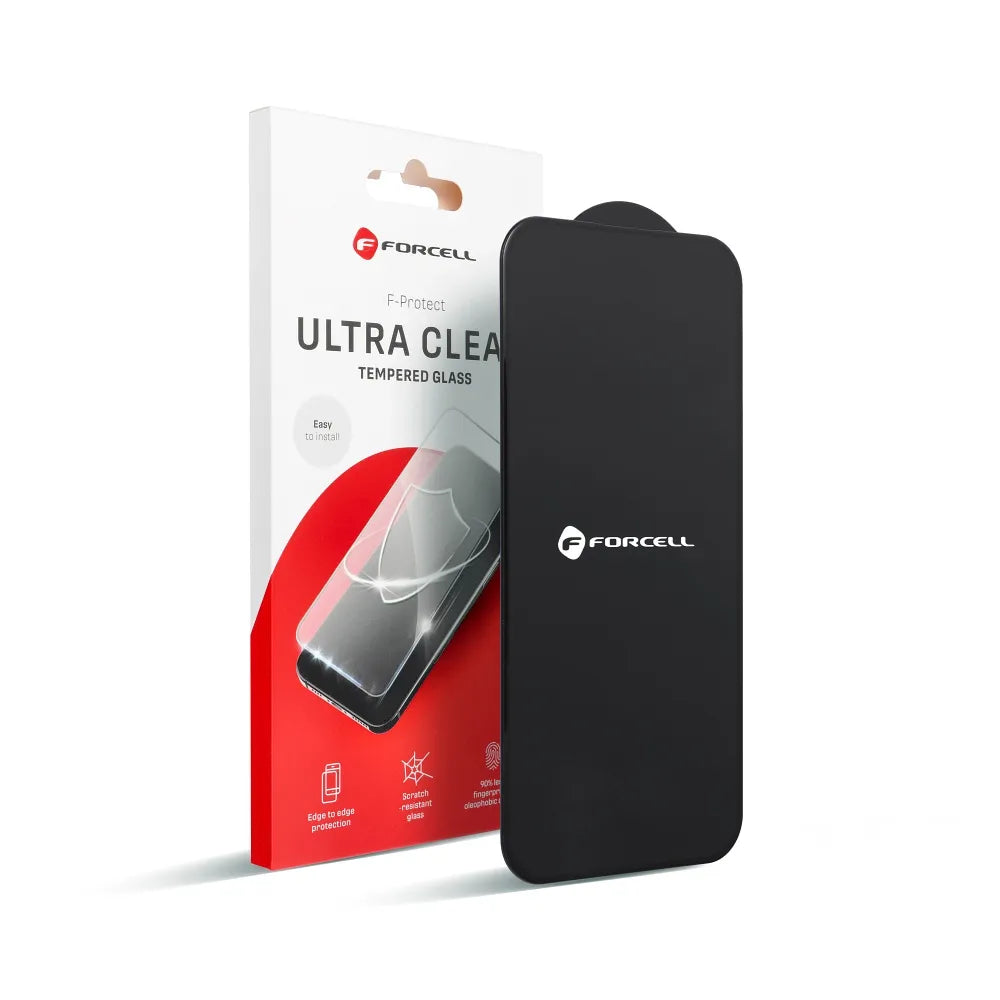Kaljeno staklo Forcell Ultra Clear Glass za iPhone 16 Pro – crno
