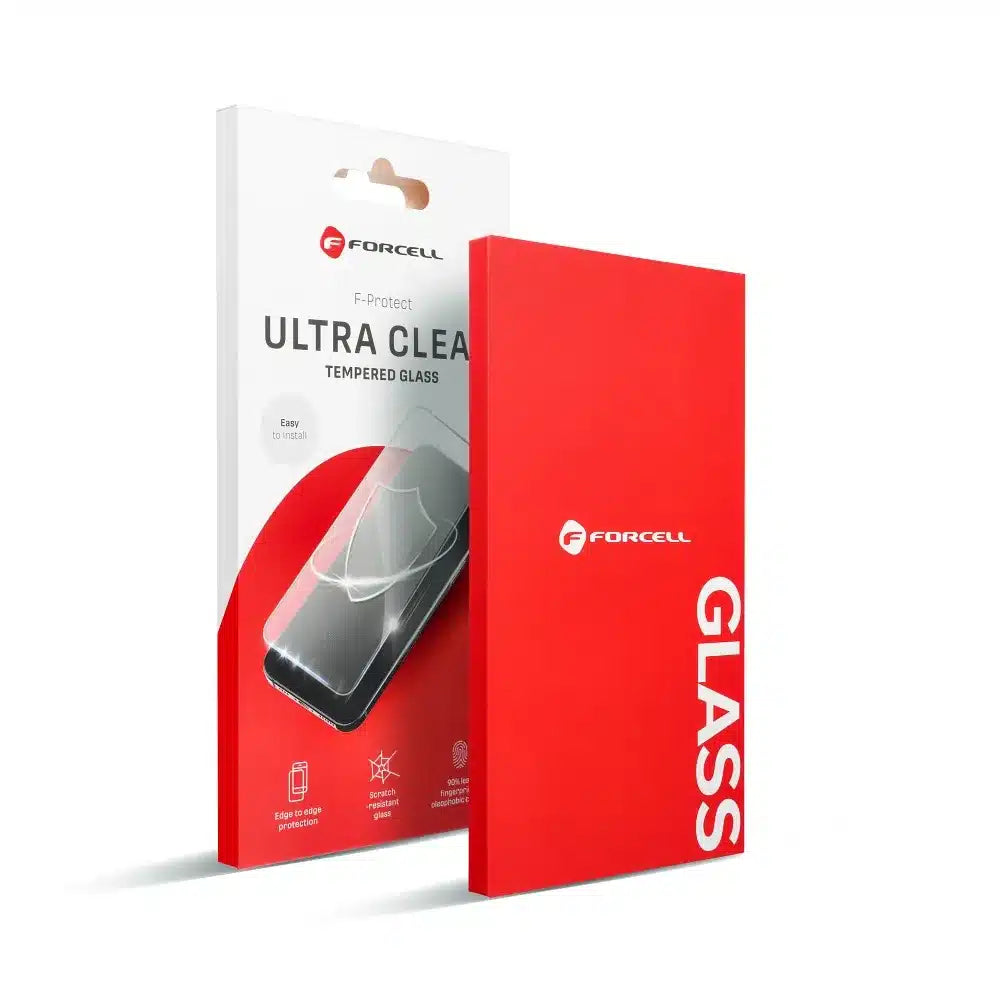 Kaljeno staklo Forcell Ultra Clear Glass za iPhone 16 Pro Max / 17 Pro Max – crno