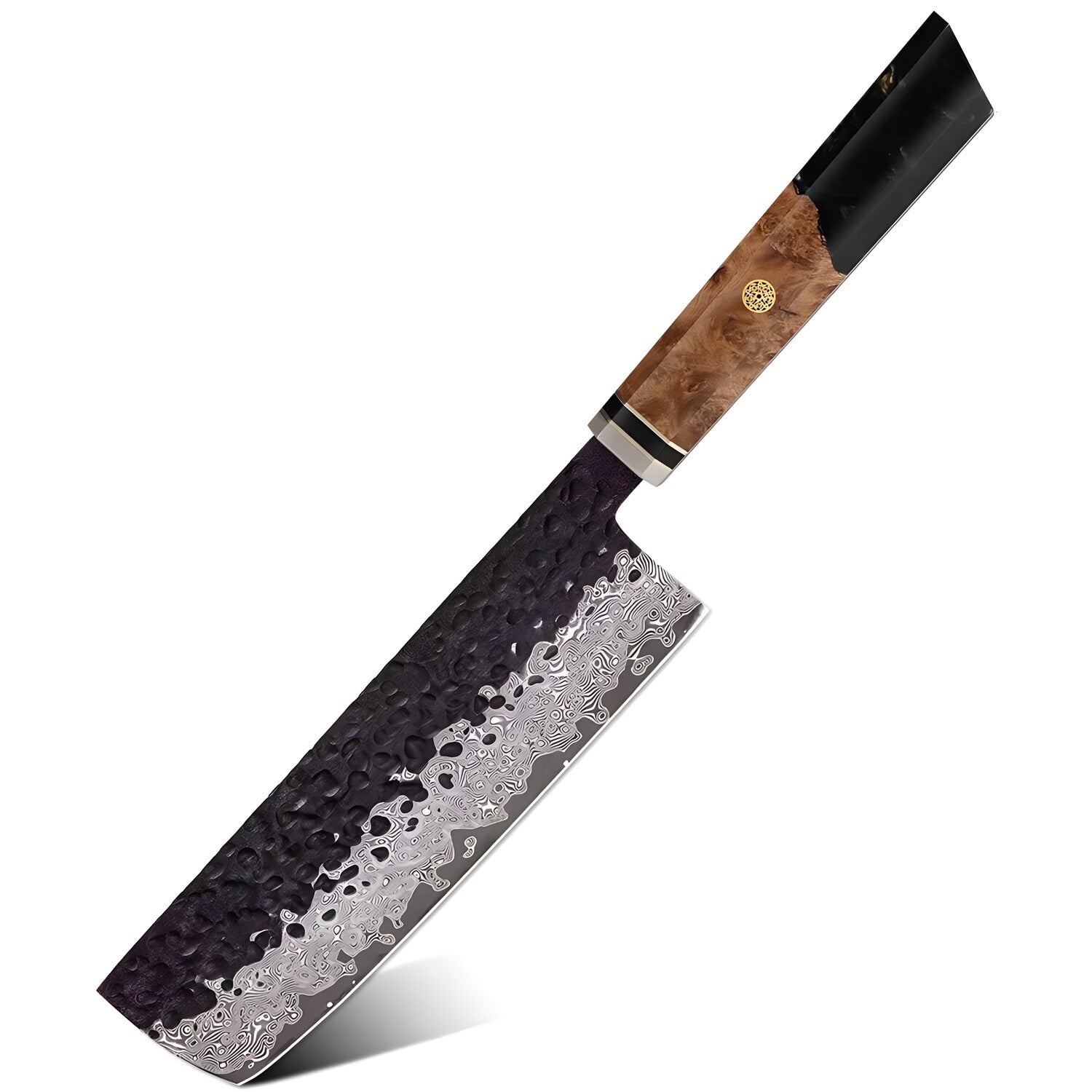 Damaskasti kuhinjski nož AI-37315 - Nakiri / Zelena KP37315
