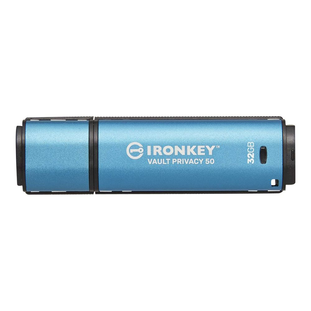Kingston Technology IronKey Vault Privacy 50 USB izbrisivi memorijski pogon 32 GB USB Tip-A 3.2 Gen 1 (3.1 Gen 1) Crno, Plavo