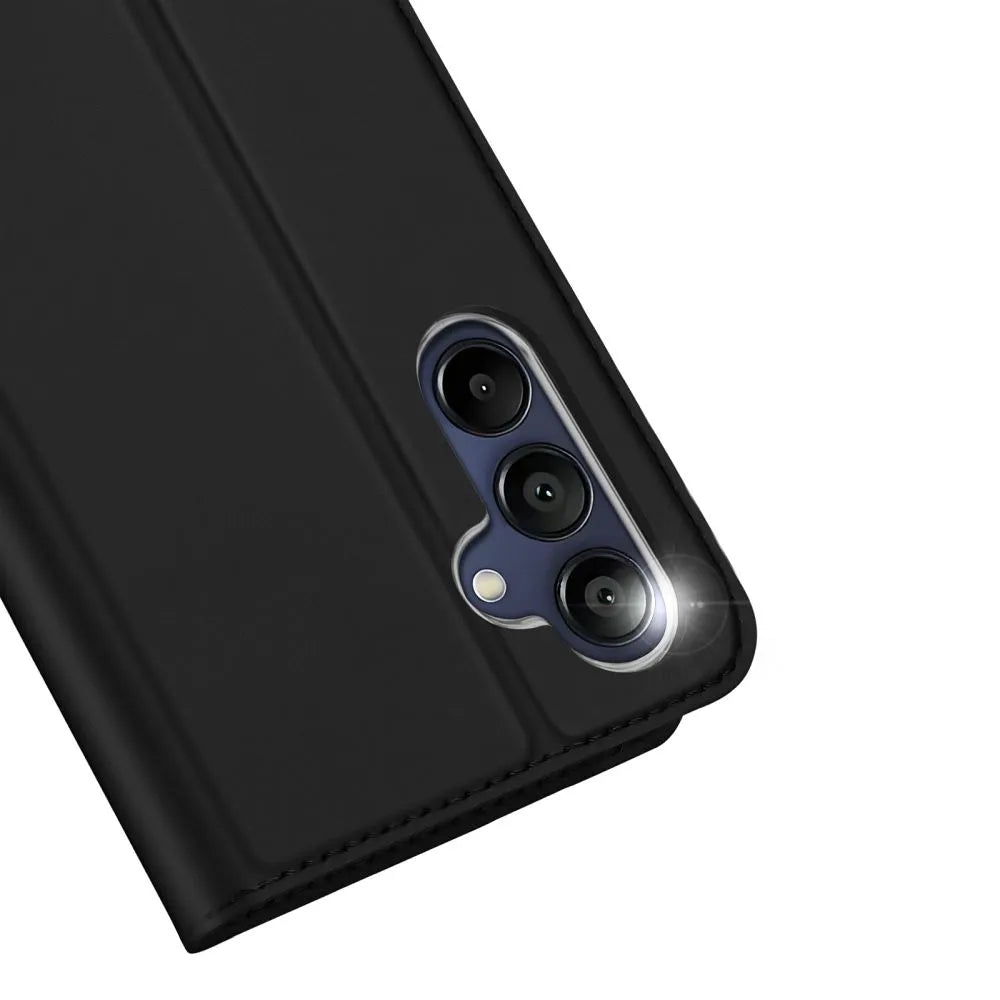 DUX DUCIS Skin Pro – glatka kožna preklopna maska za Samsung Galaxy A16 5G crna