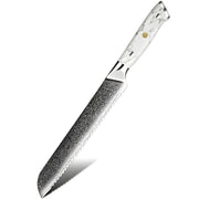 Damaskasti kuhinjski nož YU-37516 - Kruh / Bijela KP37516