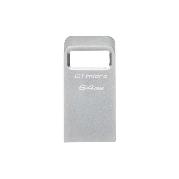 Kingston Technology DataTraveler Micro USB izbrisivi memorijski pogon 64 GB USB Tip-A 3.2 Gen 1 (3.1 Gen 1) Srebro