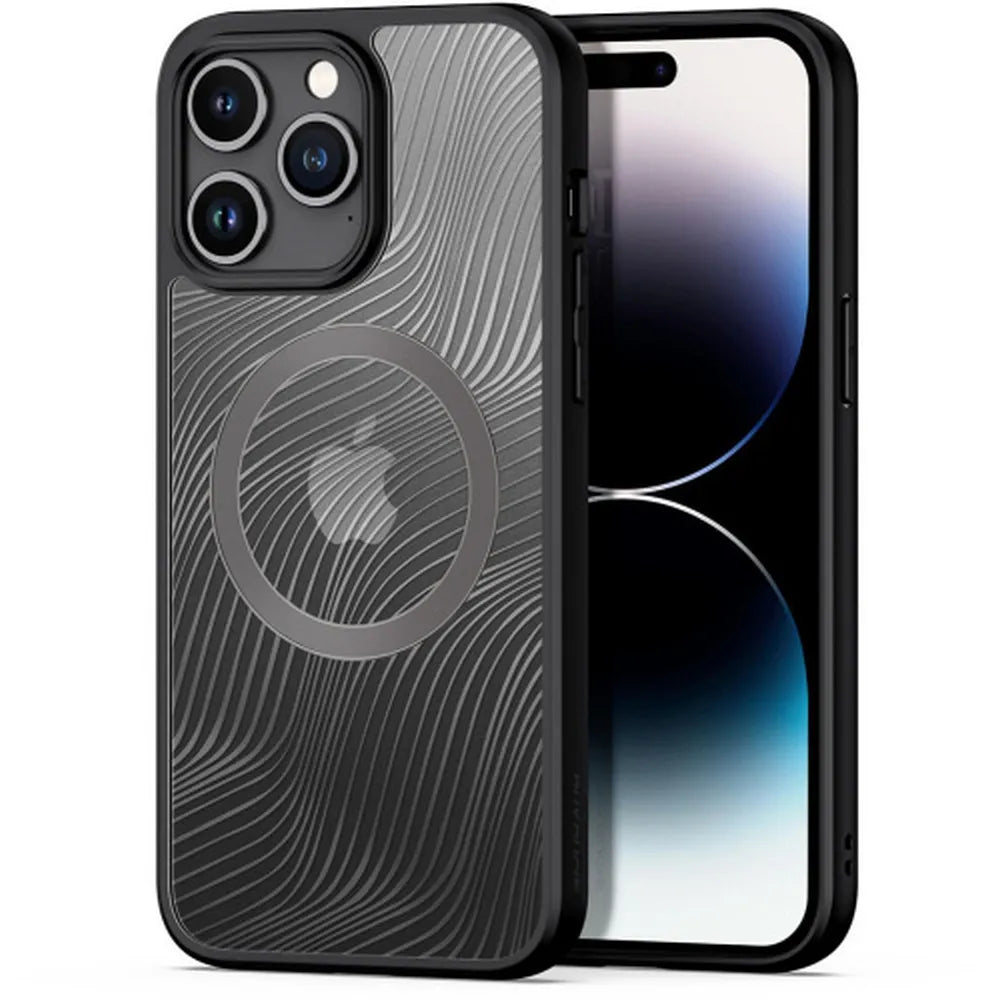 DUX DUCIS Aimo Mag – armored maska kompatibilna sa MagSafe za Apple iPhone 15 Pro Max crna