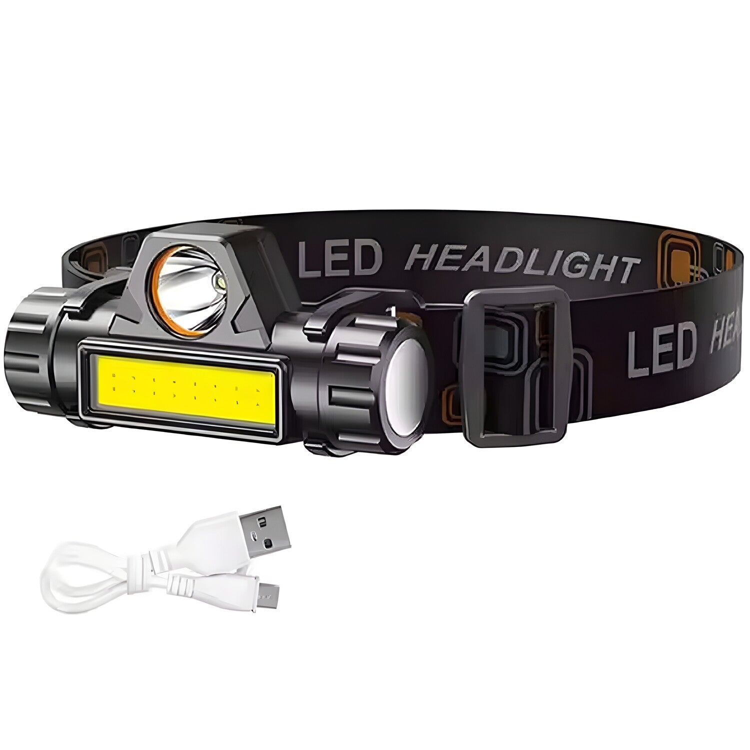 Naglavna lampa 4v1 s magnetom - Crna KP36325