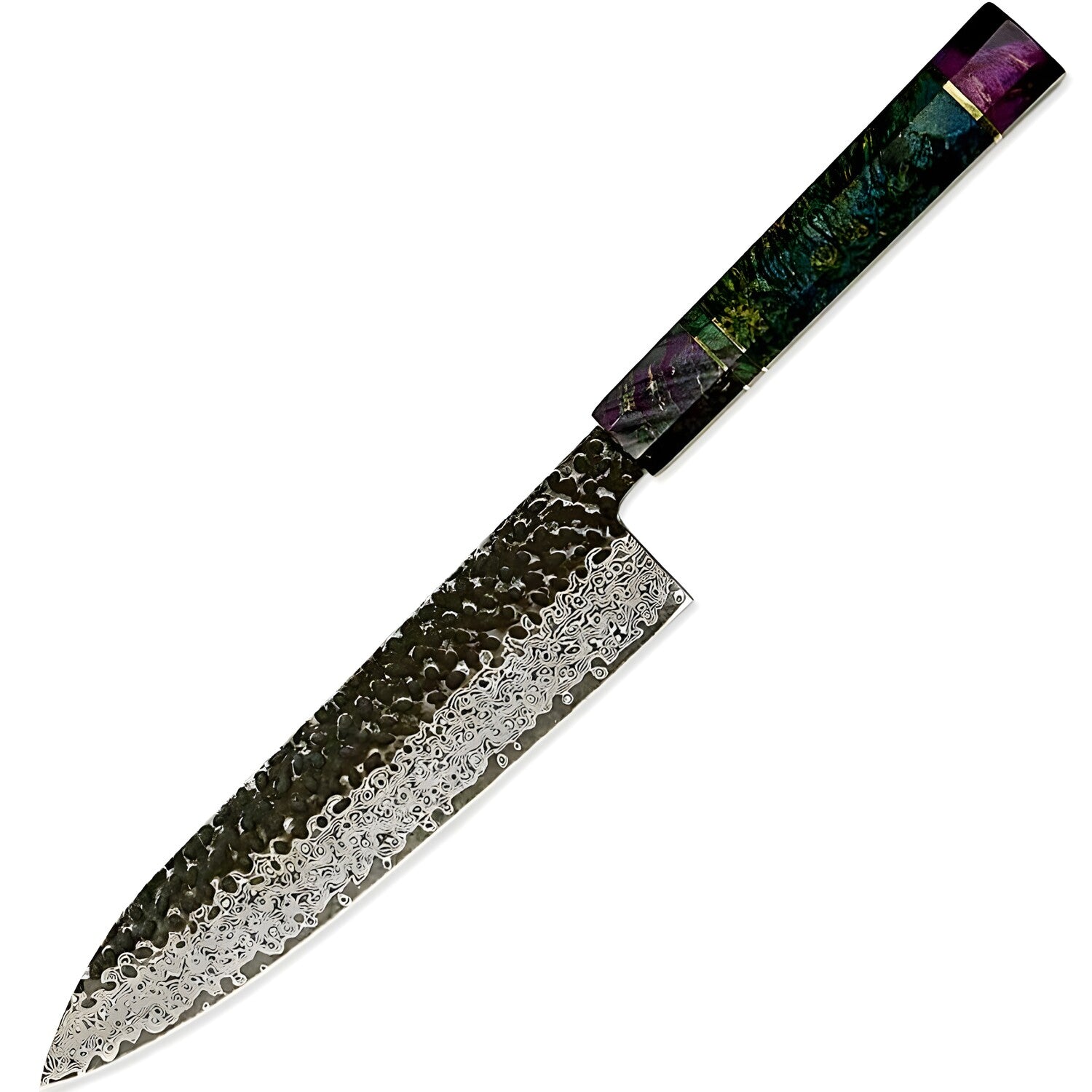 Damaskasti kuhinjski nož SE-37548 - Chef / Višebojni KP37548