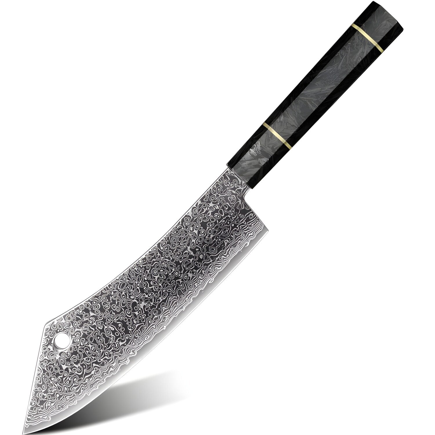 Damaskasti kuhinjski nož TS-37454 - Cleaver / Crna KP37454