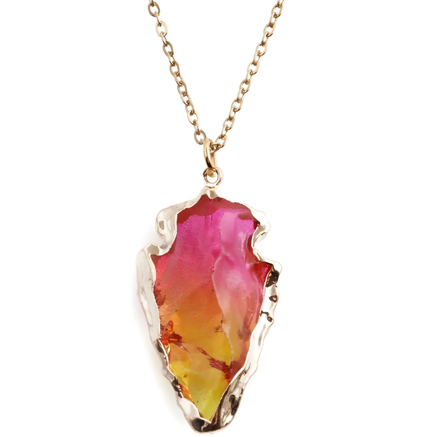 Ogrlica Crystal Stone - Ružičasta / Žuta KP23360