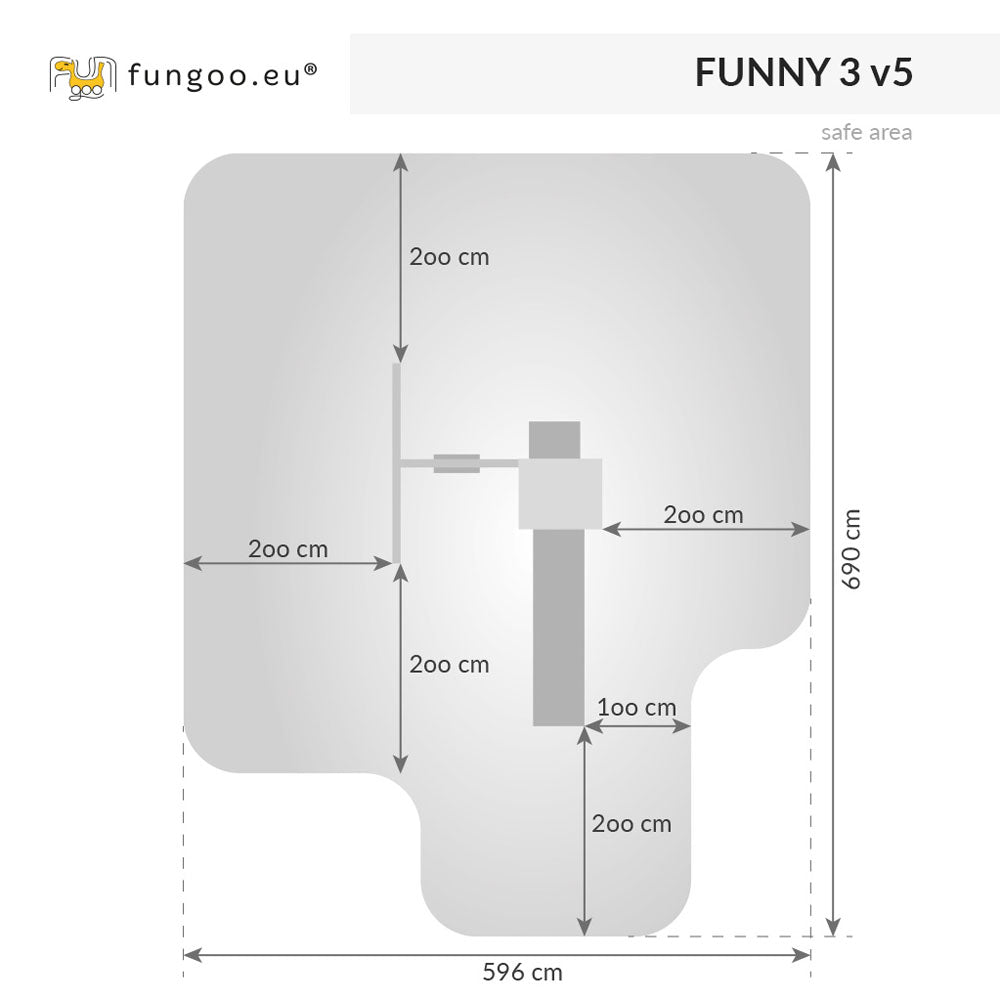 Drveno dječje igralište FUNNY 3, s pješčanikom i ljuljačkom