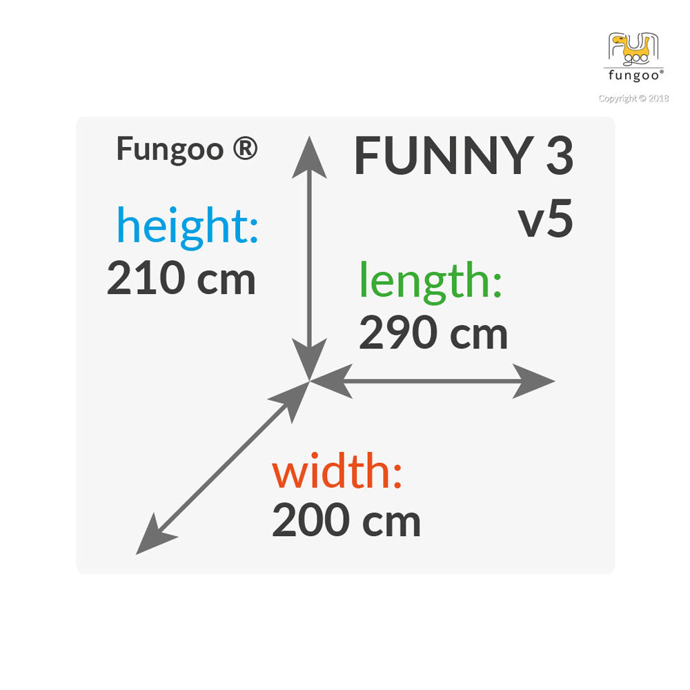 Drveno dječje igralište FUNNY 3, s pješčanikom i ljuljačkom