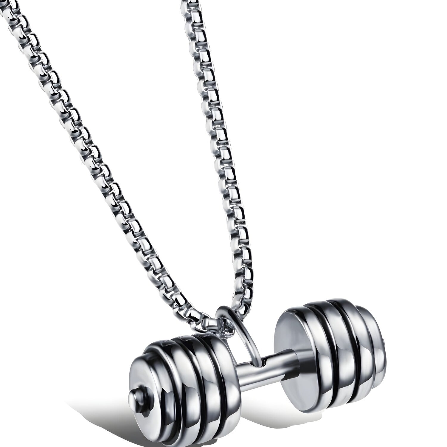 Ogrlica Dumbbell - Srebrna KP34200