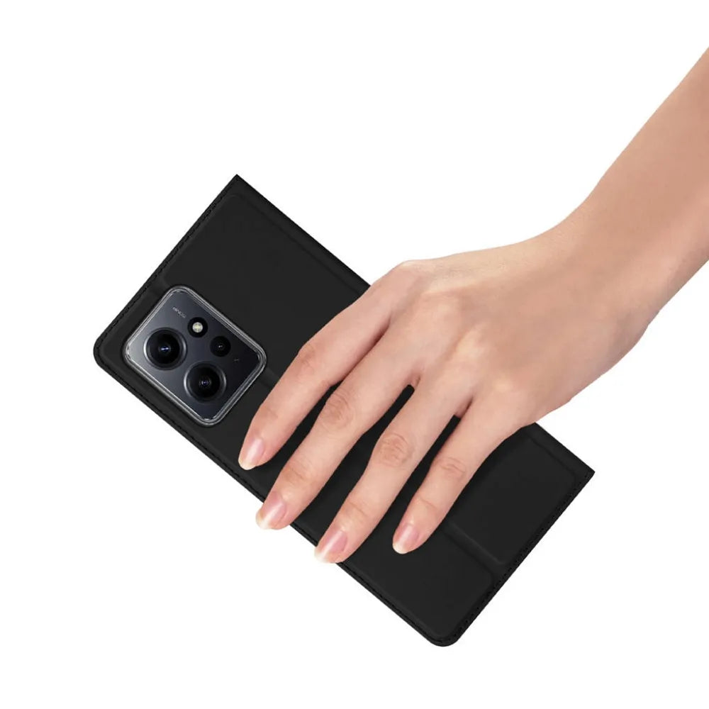 DUX DUCIS Skin Pro – preklopna maska za Xiaomi Redmi Note 12 4G crna