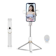 Set / selfie držač s bluetooth daljinskim upravljačem i stativom LED RING SSTR-20 bijeli