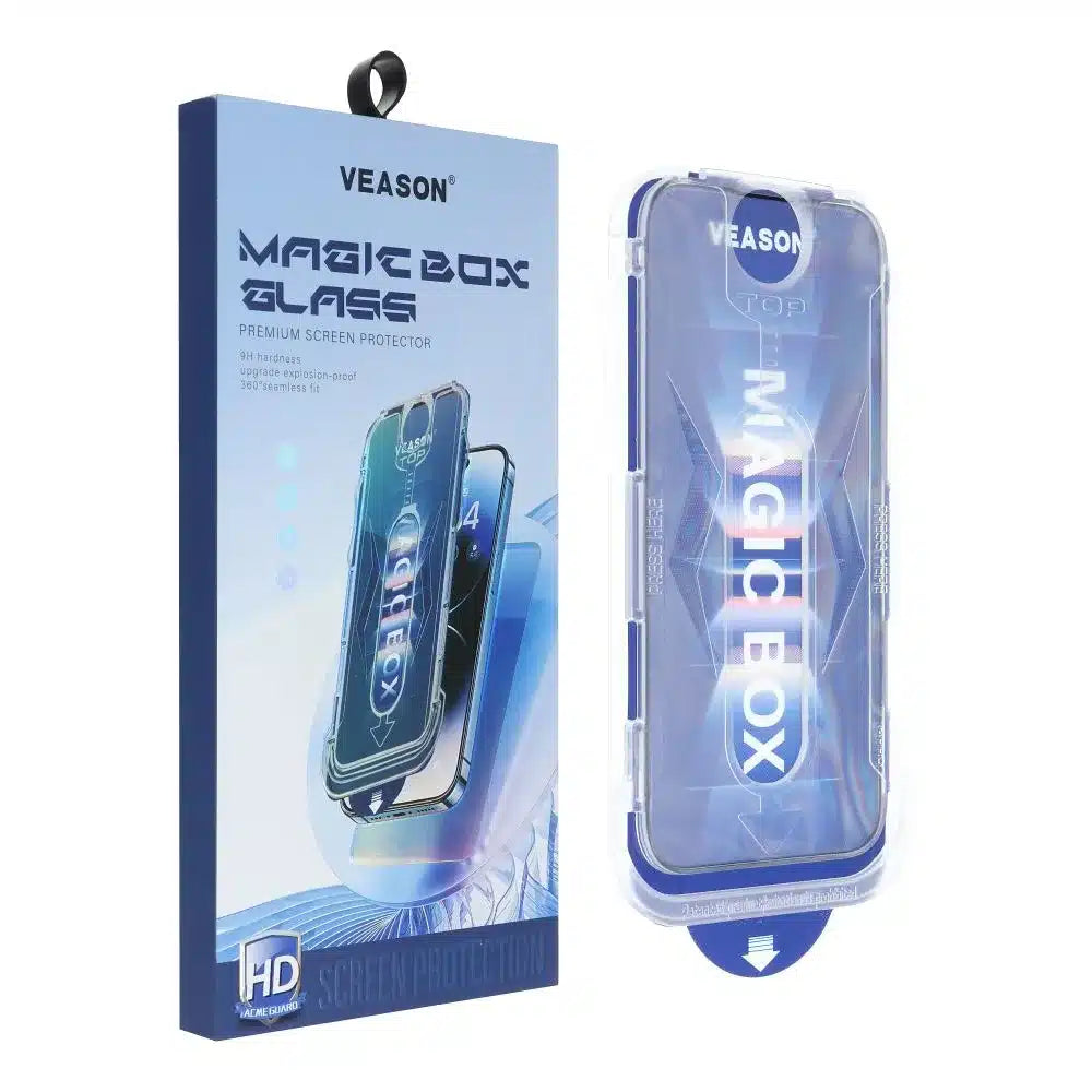 Kaljeno staklo 6D Pro Veason Easy-Install Glass – za iPhone 13 Pro Max / iPhone 14 Plus crno