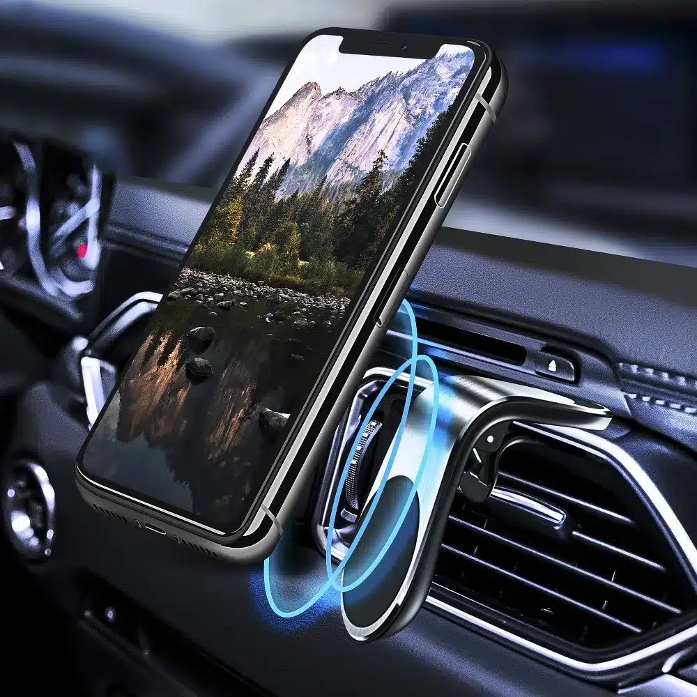 Auto držač magnetni za rešetku AIR OUTLET univerzalni srebrni