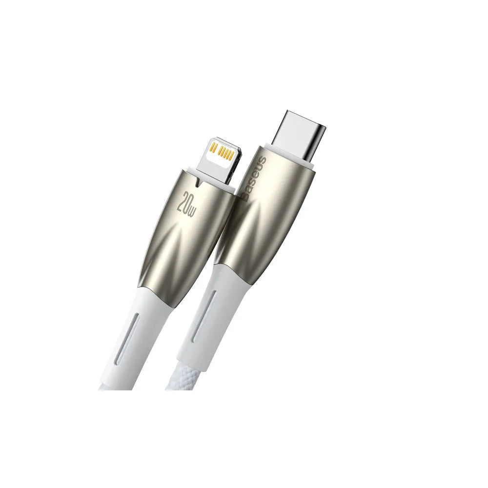 BASEUS kabel Type C za Apple Lightning 8-pin Power Delivery 20W Glimmer Series CADH000102 2m bijeli