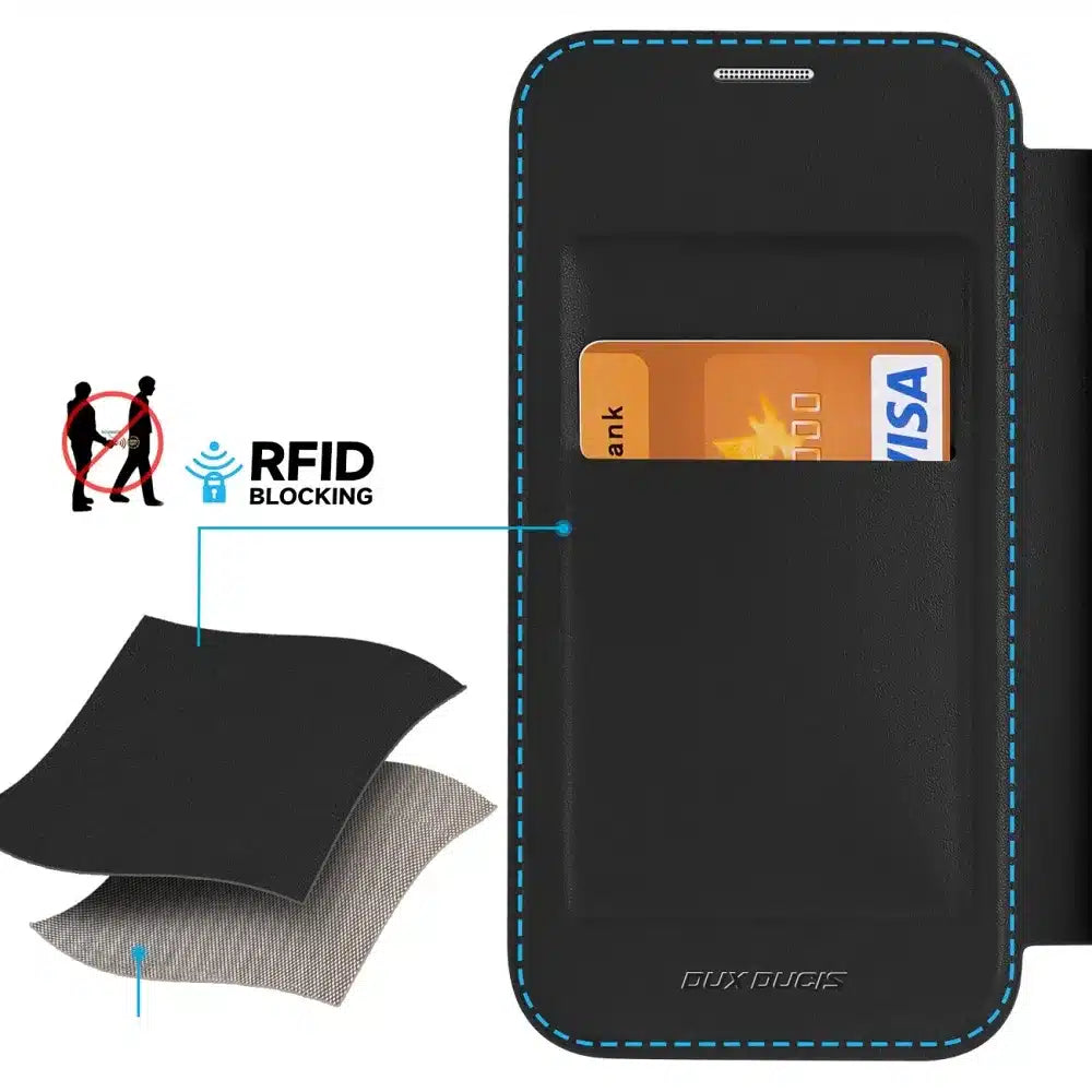 DUX DUCIS Skin X Pro – MagSafe kompatibilna preklopna torbica za Apple iPhone 15 Pro Max crna