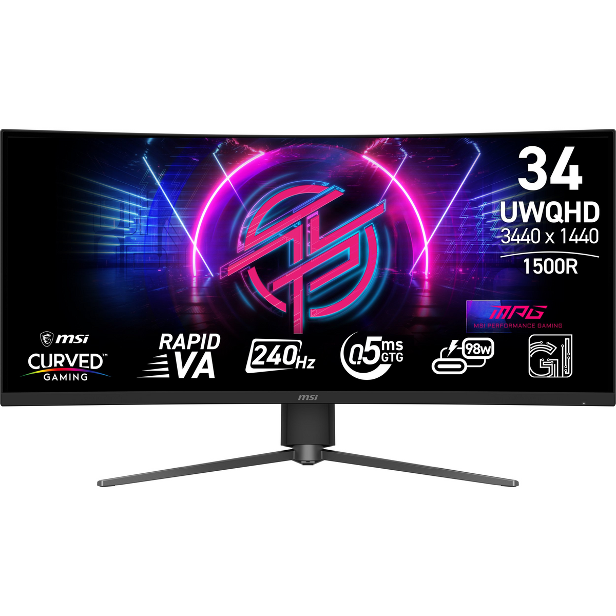 MSI MPG 346CQRF X24 računalni monitor 86,4 cm (34") 3440 x 1440 pikseli UltraWide Quad HD Crno