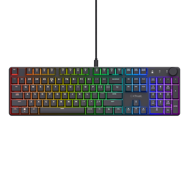 Trust GXT 866 TORIX tipkovnica USB QWERTY US Međunarodna Crno