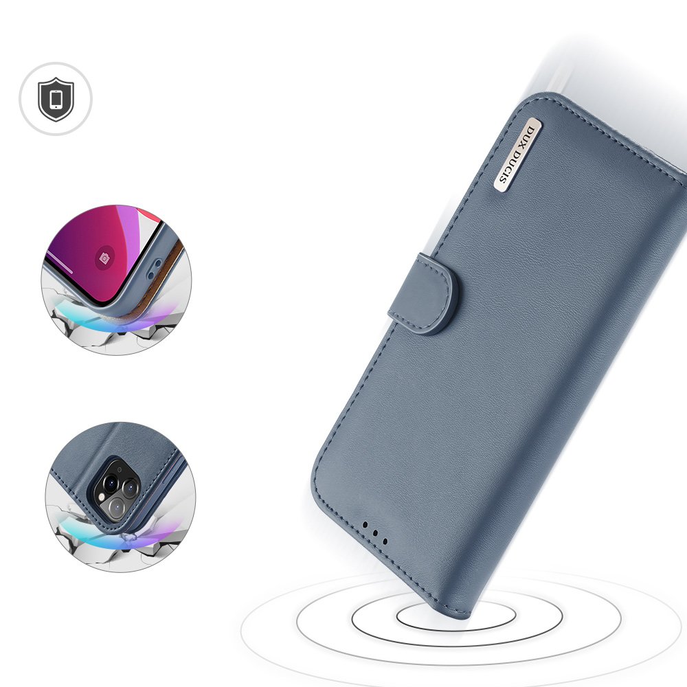 Dux Ducis Hivo preklopna futrola od prave kože za Iphone 11 Pro Max plava