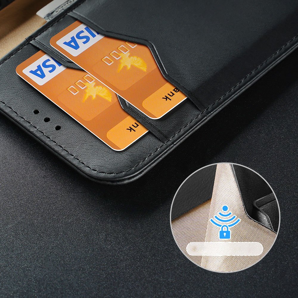 Dux Ducis Hivo bookcase torbica od prave kože za iPhone 13 Pro Max