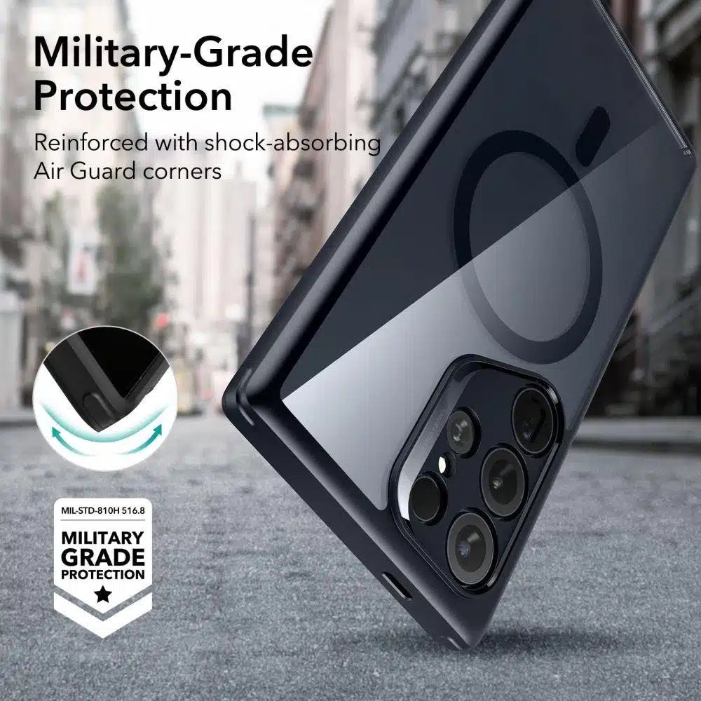 ESR - Classic Hybrid HaloLock maska za Samsung Galaxy S24 Ultra - prozirna crna