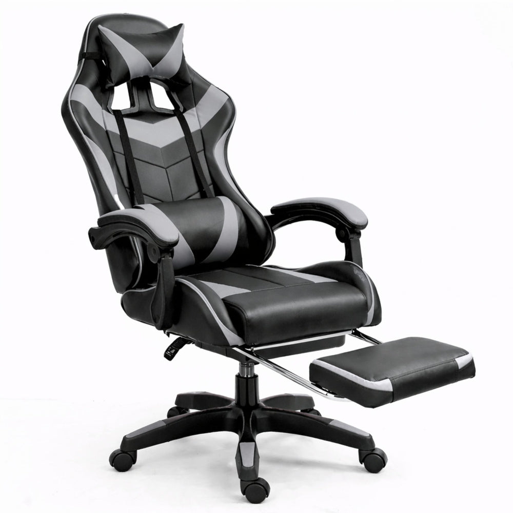 Gaming stolica sa osloncem za noge LE TOY – siva