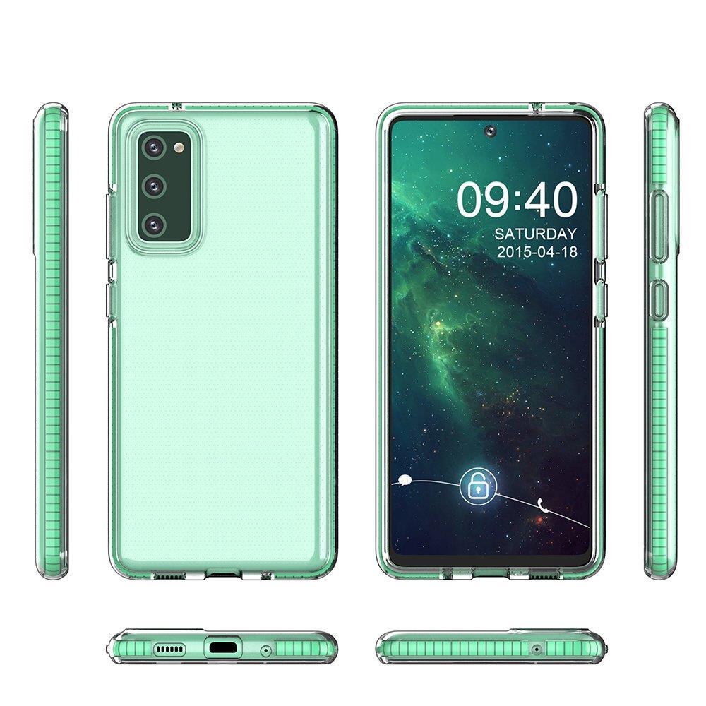Spring Case prozirna zaštitna gel maska sa okvirom u boji za Samsung Galaxy A12 / Galaxy M12 mint