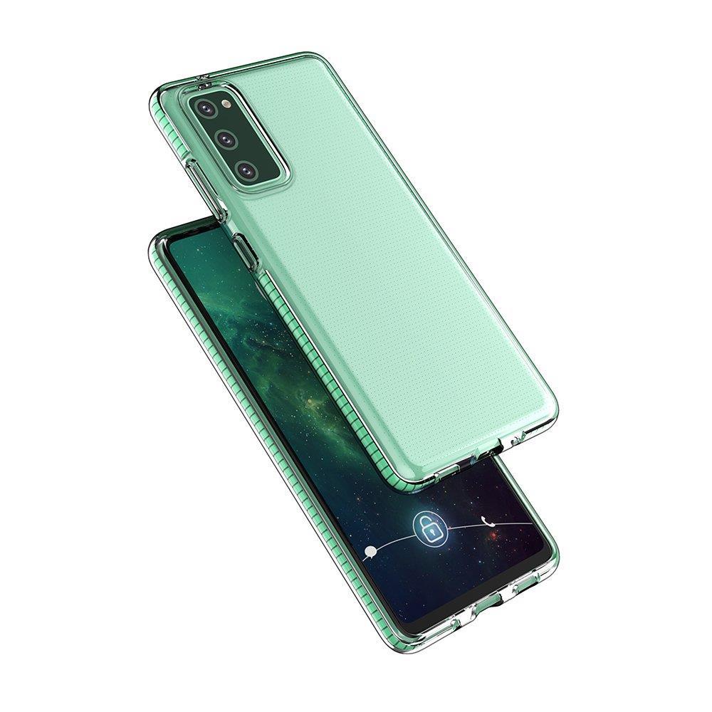 Spring Case prozirna zaštitna gel maska sa okvirom u boji za Samsung Galaxy A12 / Galaxy M12 mint