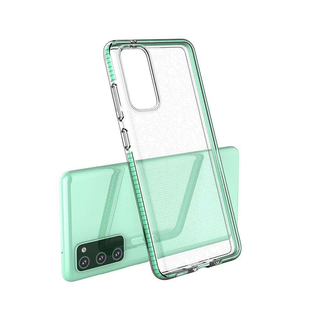 Spring Case prozirna zaštitna gel maska sa okvirom u boji za Samsung Galaxy A12 / Galaxy M12 mint